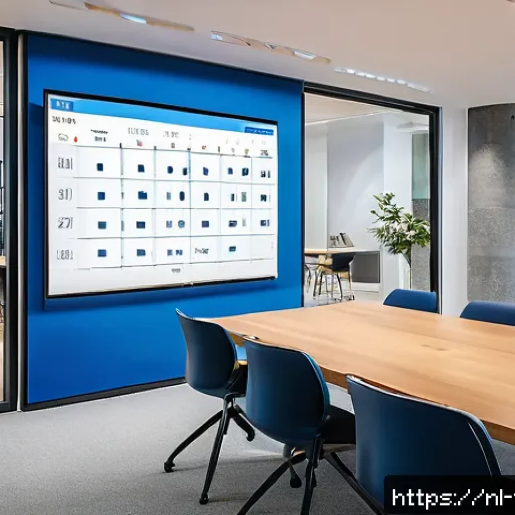 집중력 향상을 위한 리더십 기술 - A professional Dutch office setting with a diverse team of people collaborating around a large table...